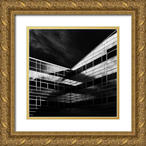 The dark side of light Gold Ornate Wood Framed Art Print with Double Matting by Van De, Jeroen