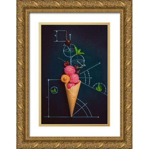 Summer homework Gold Ornate Wood Framed Art Print with Double Matting by Belenko, Dina