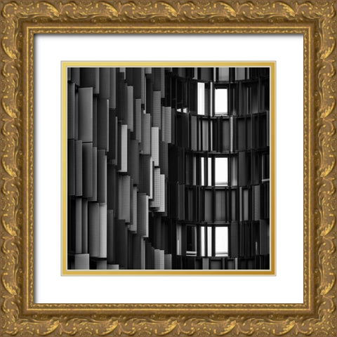 Grays break up Gold Ornate Wood Framed Art Print with Double Matting by Cavazzini, Gabriele