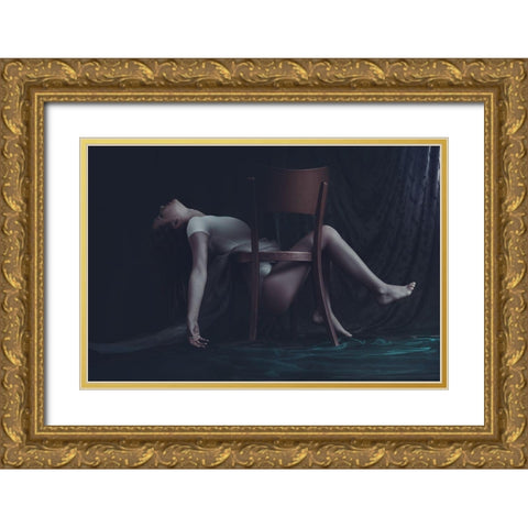 leitmotif of self retrieval Gold Ornate Wood Framed Art Print with Double Matting by Tautzenberger, Bettina