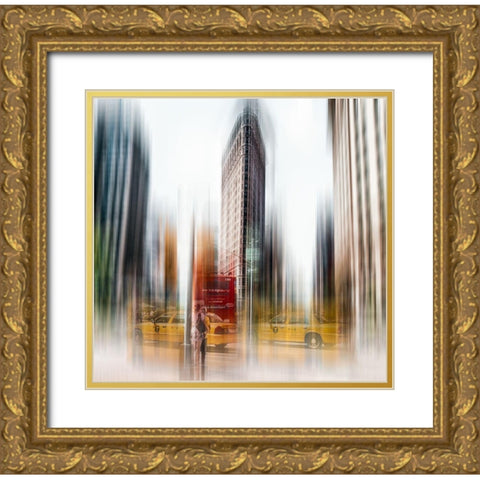 Flatiron Gold Ornate Wood Framed Art Print with Double Matting by Chiriaco, Carmine