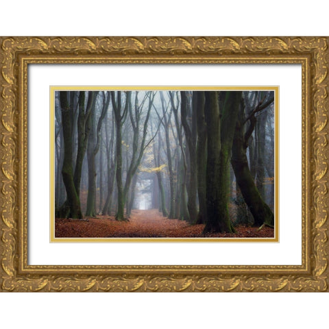 Lean On Me Gold Ornate Wood Framed Art Print with Double Matting by Borggreve, Ellen