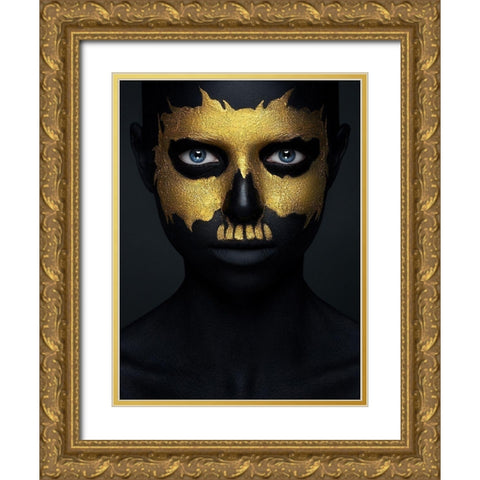 Gold of the Dead. Gold Ornate Wood Framed Art Print with Double Matting by Malikov, Alex