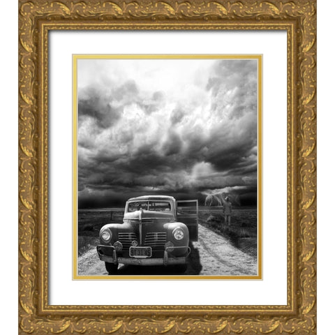 THE RAINMAKER Gold Ornate Wood Framed Art Print with Double Matting by Butterworth, Larry
