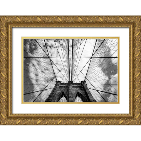 The bridge Gold Ornate Wood Framed Art Print with Double Matting by Nihashi, Susumu