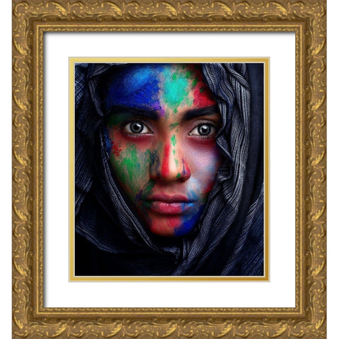 innocence Gold Ornate Wood Framed Art Print with Double Matting by Mahfuz, James