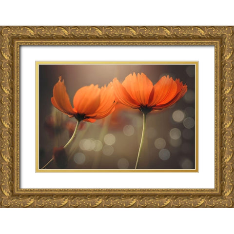 Friends Gold Ornate Wood Framed Art Print with Double Matting by Thien Vu, Vu