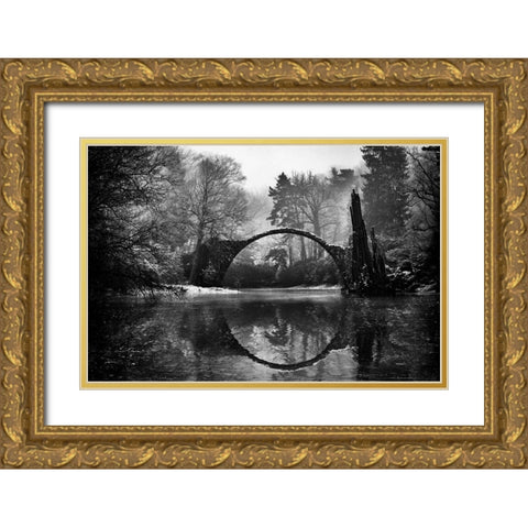 Devils Bridge  II Gold Ornate Wood Framed Art Print with Double Matting by Kreiten, Mike