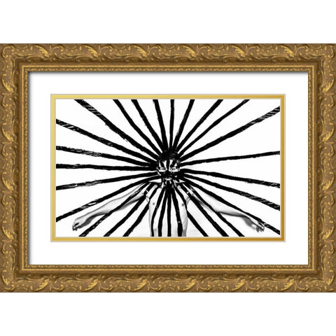 Radiation Gold Ornate Wood Framed Art Print with Double Matting by Melnotte, Mike