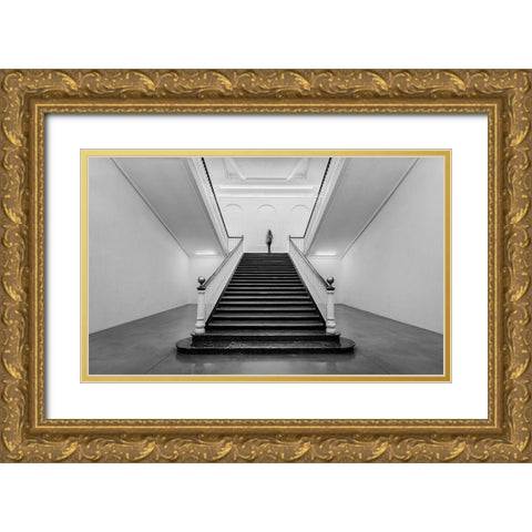 Tabakalera Gold Ornate Wood Framed Art Print with Double Matting by Perez, Ritxard