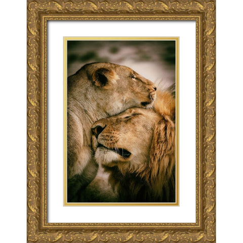 What is love Gold Ornate Wood Framed Art Print with Double Matting by Alnaser, Mohammed