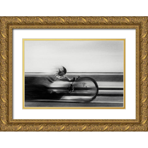 Street Racer Gold Ornate Wood Framed Art Print with Double Matting by Flour, Bruno