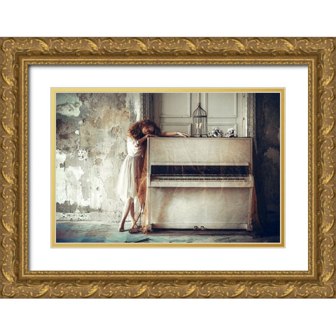 It is both a blessing And a curse To feel everything So very deeply Gold Ornate Wood Framed Art Print with Double Matting by Bolgov (Axe), Ruslan