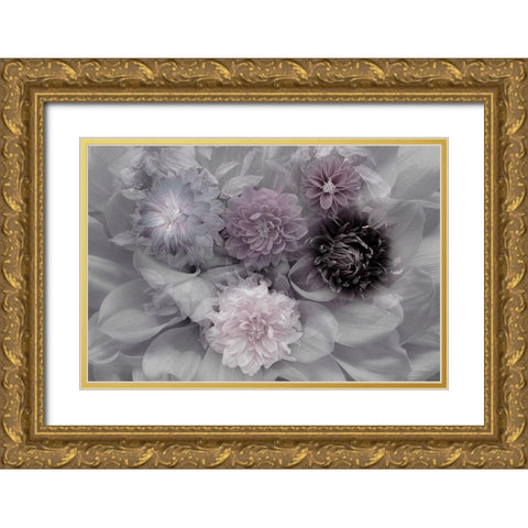 Dahlia dream Gold Ornate Wood Framed Art Print with Double Matting by Schuster, Inge