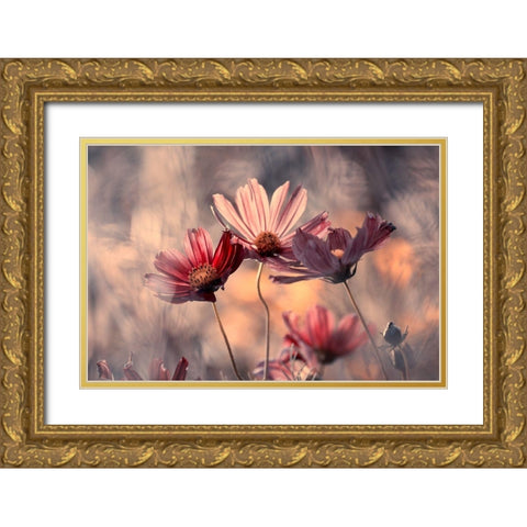 The three sisters Gold Ornate Wood Framed Art Print with Double Matting by Bravin, Fabien