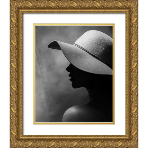 contrast Gold Ornate Wood Framed Art Print with Double Matting by Mohammadkhaksarmadani