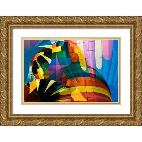 Balloons Gold Ornate Wood Framed Art Print with Double Matting by Berry, Jerry