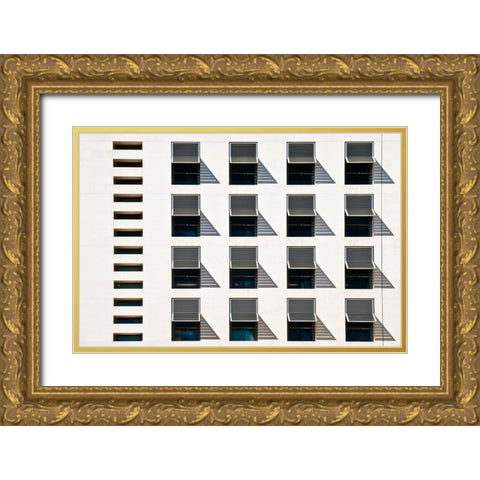 brise soleil Gold Ornate Wood Framed Art Print with Double Matting by Wride, Linda