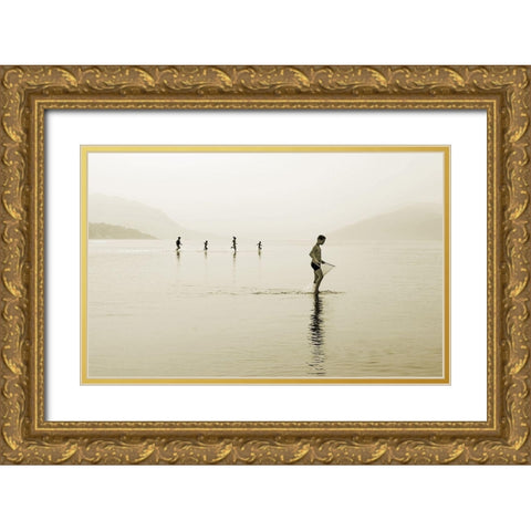 LIFE IS BEAUTIFUL Gold Ornate Wood Framed Art Print with Double Matting by M. Babovic, Dragan