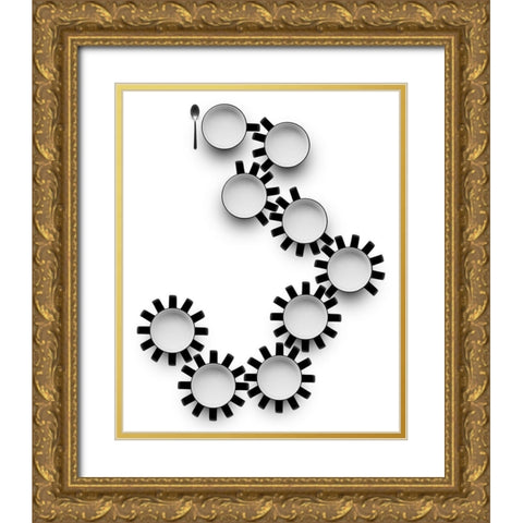 Daily motor Gold Ornate Wood Framed Art Print with Double Matting by De Kogel, Wieteke