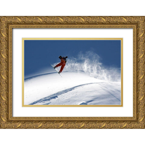 Freerider Gold Ornate Wood Framed Art Print with Double Matting by Vasenev, Evgeny