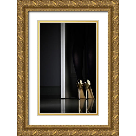 Golden eyes Gold Ornate Wood Framed Art Print with Double Matting by Schottstaedt, Erik