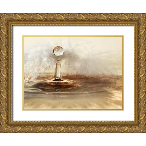 Golden featherdrops Gold Ornate Wood Framed Art Print with Double Matting by Westum, Heidi