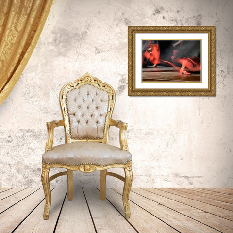 Flame(nco) Gold Ornate Wood Framed Art Print with Double Matting by Gasperlin, Izidor