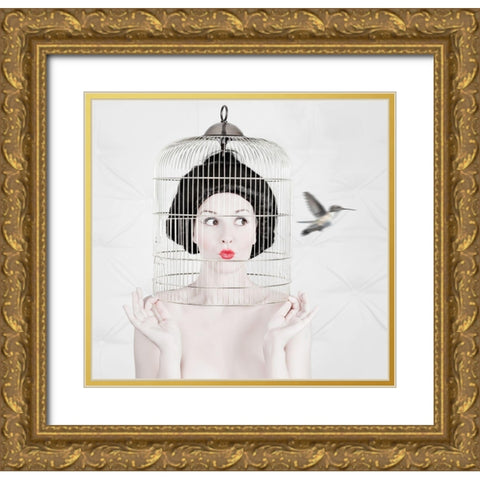 escape Gold Ornate Wood Framed Art Print with Double Matting by Andre Aasen, John