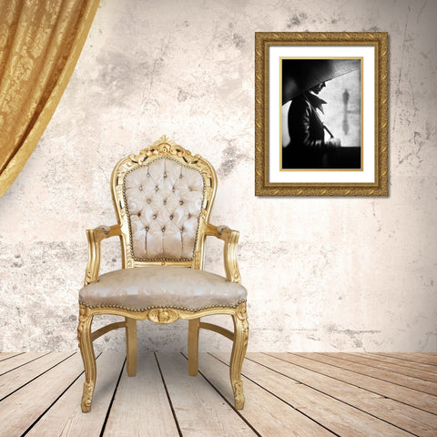 rain please tell him Gold Ornate Wood Framed Art Print with Double Matting by Kisworo, Sebastian