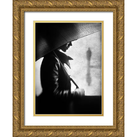 rain please tell him Gold Ornate Wood Framed Art Print with Double Matting by Kisworo, Sebastian