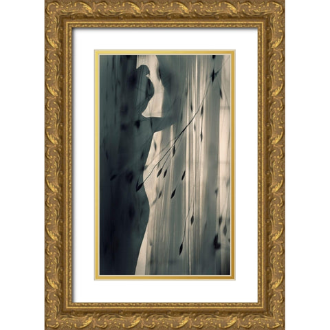 uncertain Gold Ornate Wood Framed Art Print with Double Matting by Karami, Sahar