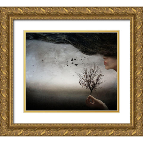 Autumn mood Gold Ornate Wood Framed Art Print with Double Matting by Jordanova, Elisaveta