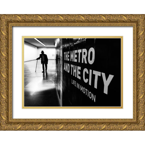 Life in Motion Gold Ornate Wood Framed Art Print with Double Matting by Carlos, Kk