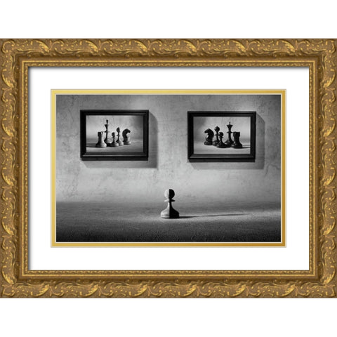 The choice to make Gold Ornate Wood Framed Art Print with Double Matting by Ivanova, Victoria