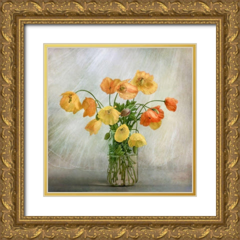 In the window Gold Ornate Wood Framed Art Print with Double Matting by Disher, Mandy