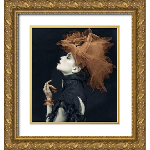 Imperious Lady Gold Ornate Wood Framed Art Print with Double Matting by Yogasara, Yudhistira