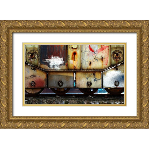Untitled Gold Ornate Wood Framed Art Print with Double Matting by Niemiec, Anna