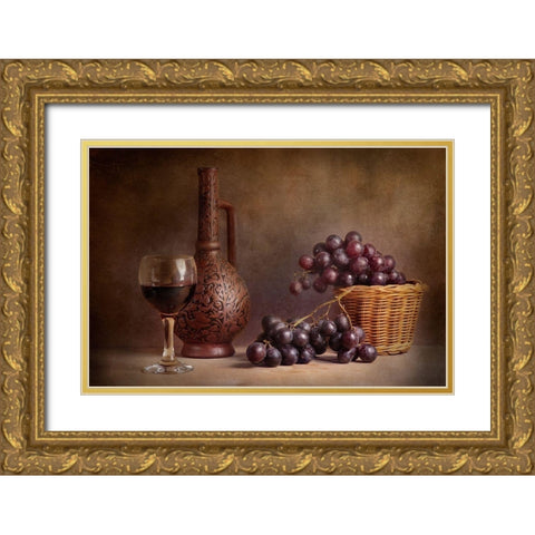 Untitled no 4593 Gold Ornate Wood Framed Art Print with Double Matting by Aristov, Stanislav