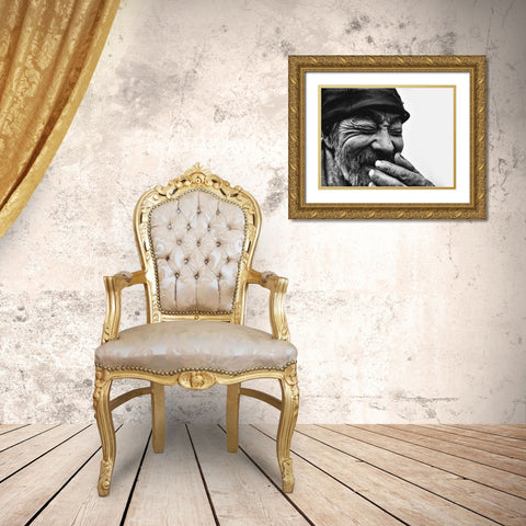 Untitled Gold Ornate Wood Framed Art Print with Double Matting by Suzuki, Tatsuo