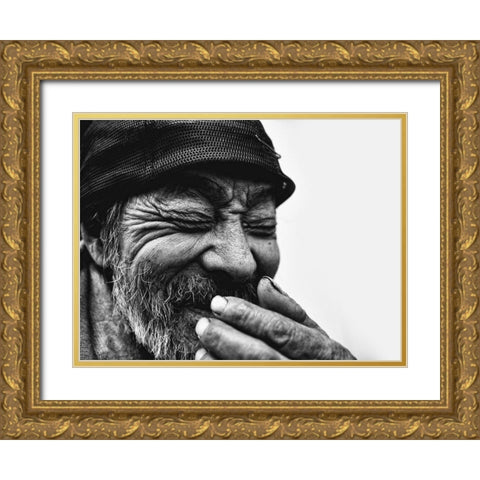 Untitled Gold Ornate Wood Framed Art Print with Double Matting by Suzuki, Tatsuo