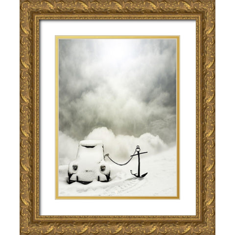 Larguer les voiles Gold Ornate Wood Framed Art Print with Double Matting by Senechal Photographie, David