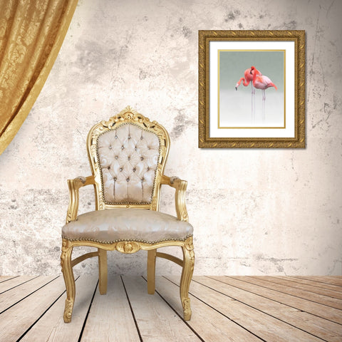 just we two Gold Ornate Wood Framed Art Print with Double Matting by Cseresnjes, Anna