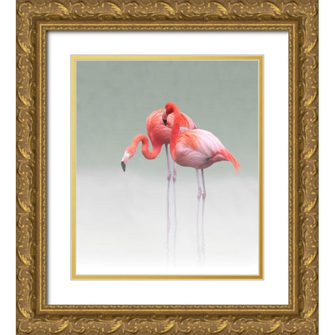 just we two Gold Ornate Wood Framed Art Print with Double Matting by Cseresnjes, Anna