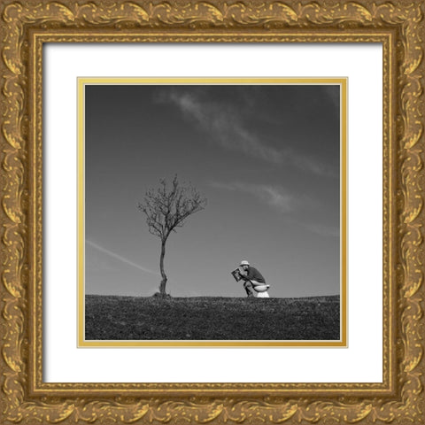 Inspiration Gold Ornate Wood Framed Art Print with Double Matting by Ferrara, Carlo