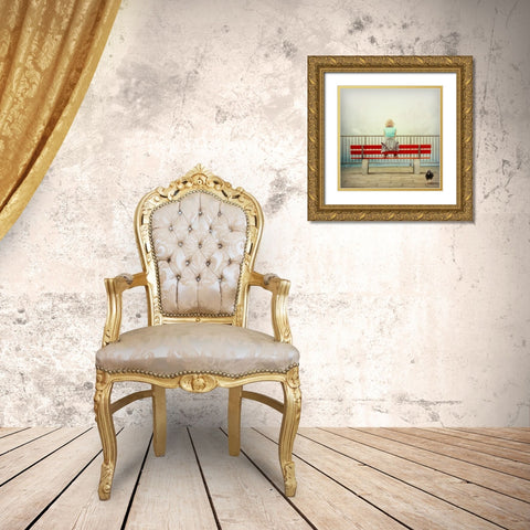 take off Gold Ornate Wood Framed Art Print with Double Matting by Ambra