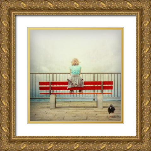 take off Gold Ornate Wood Framed Art Print with Double Matting by Ambra