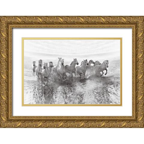 Illusion of power 13 horse power though Gold Ornate Wood Framed Art Print with Double Matting by Golubenko, Roman