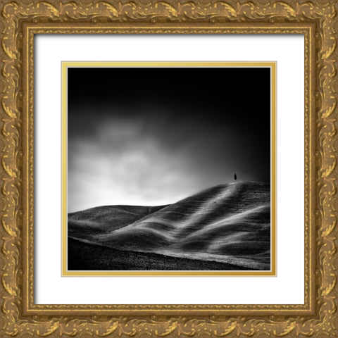 la vie reprendra au printemps Gold Ornate Wood Framed Art Print with Double Matting by Flour, Piet