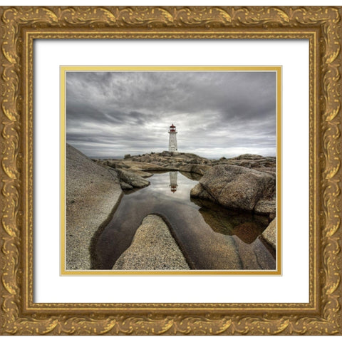 Peggys Light Gold Ornate Wood Framed Art Print with Double Matting by Thomson, Robert